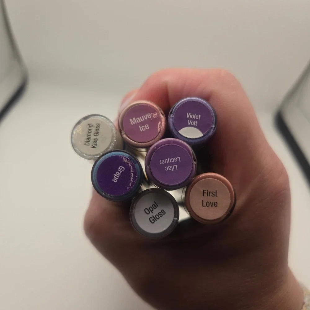 LipSense Purple Mauve Lip Color Gloss 7pc Bundle New